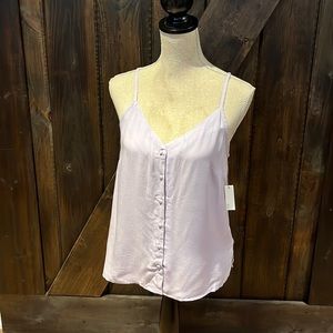 Goodthreads Lavender Button-Front Cami Tank Top